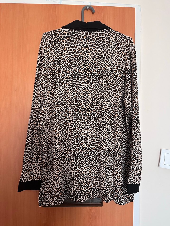 Leopar Desenli Uzun Kollu Kadın Bluz - Görsel 4