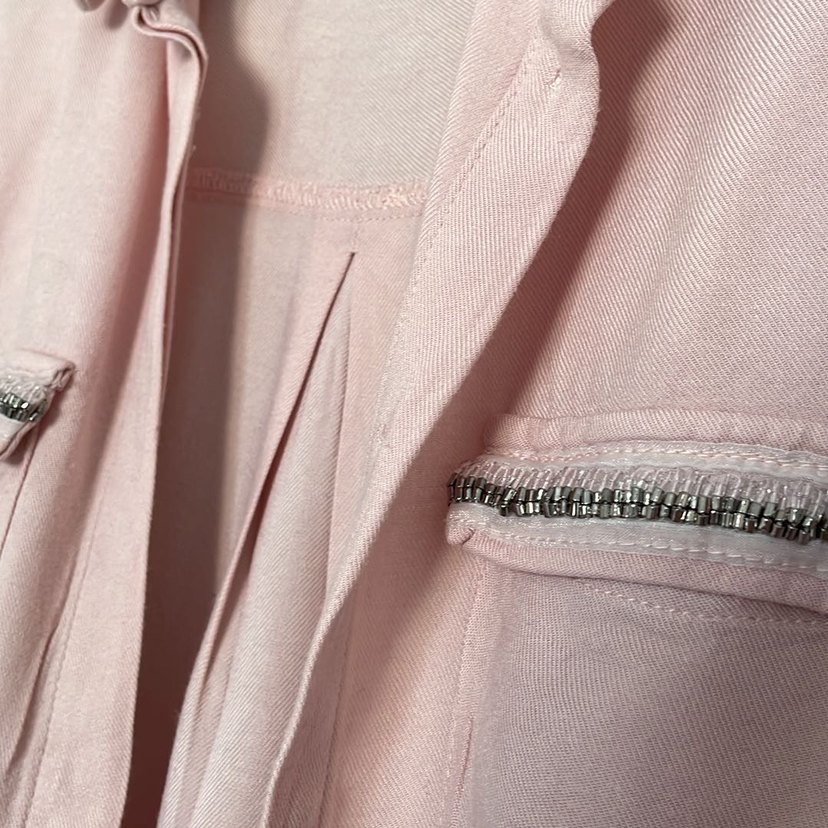 Pembe Uzun Kollu Düğmeli Kadın Gömlek - Görsel 3