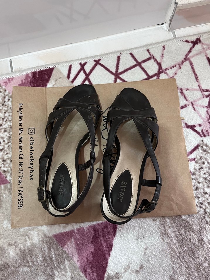 Kahverengi Kadın Sandelet - Görsel 4