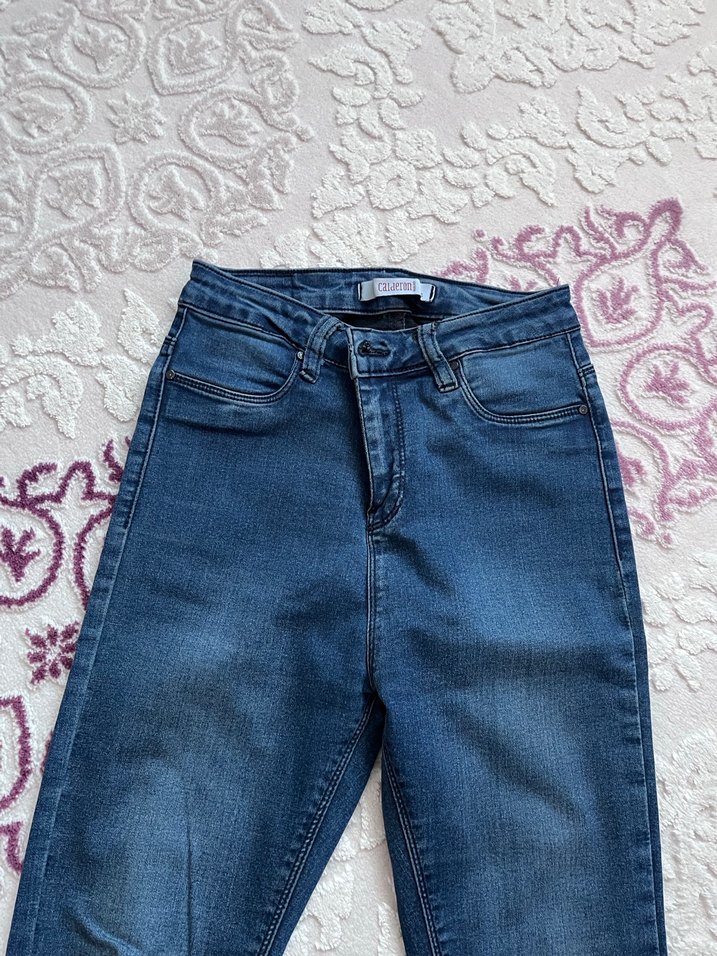 Kadın Lacivert Skinny Denim Pantolon - Görsel 3