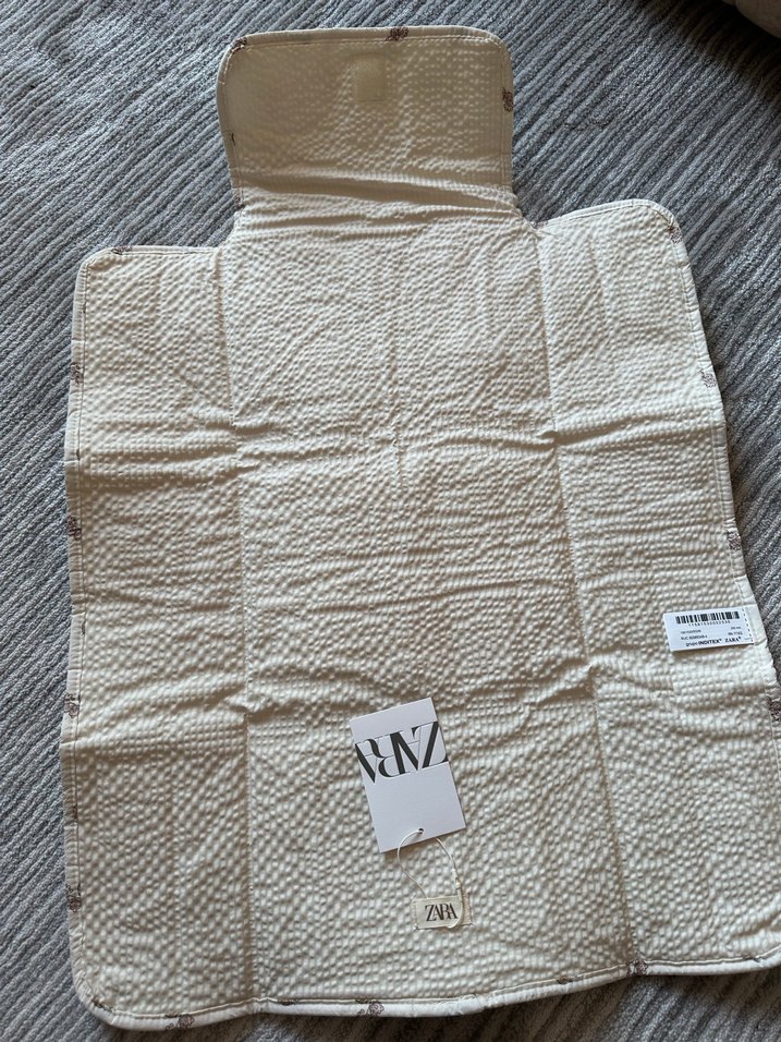 Nakışlı Bej Bebek alt açma örtüsü - Görsel 4