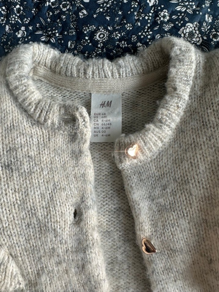 Kız Çocuk Gri Bohem Örgü Hırka - Görsel 2