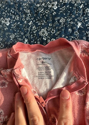 Kız Bebek Fermuarlı Pembe carters  Tulum - Görsel 2