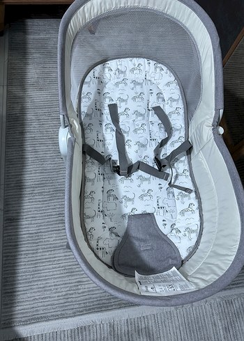 Gri 3 Kademe Sırt Ayarlı Bebek Beşiği - Görsel 8