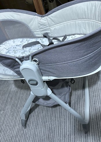Gri 3 Kademe Sırt Ayarlı Bebek Beşiği - Görsel 7