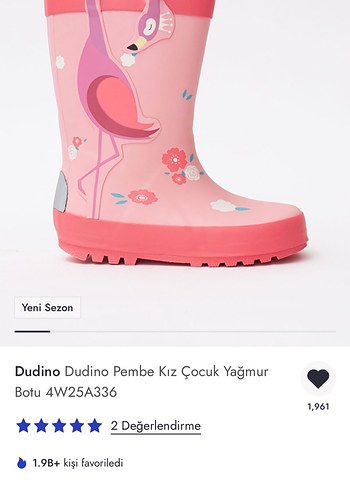 Kız Çocuk Flamingo Desenli yağmur Çizmesi - Görsel 4