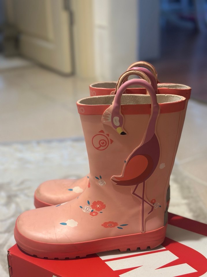 Kız Çocuk Flamingo Desenli yağmur Çizmesi - Görsel 2