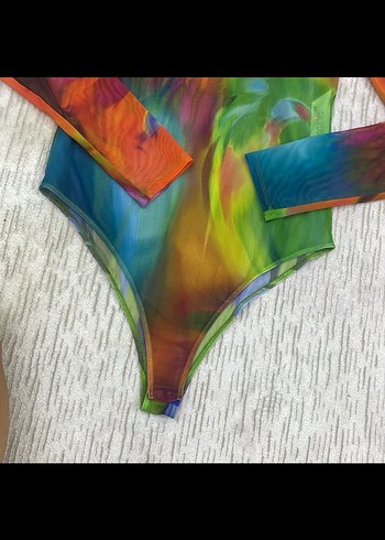 Kadın Çok Renkli Transparan Uzun Kollu Bluz - Görsel 4