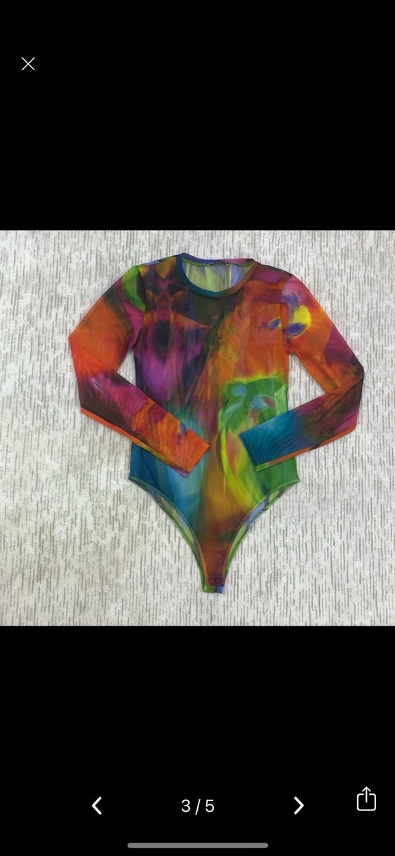 Kadın Çok Renkli Transparan Uzun Kollu Bluz - Görsel 2