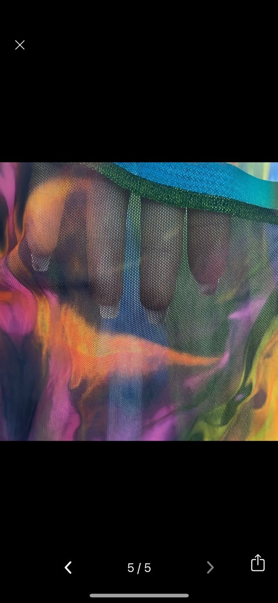 Kadın Çok Renkli Transparan Uzun Kollu Bluz - Görsel 3