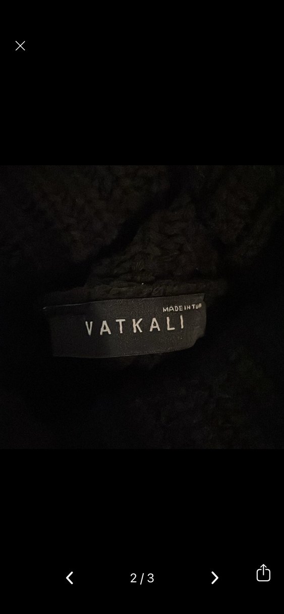 Siyah Kadın Boğazlı Uzun Kollu Triko Kazak - Görsel 2