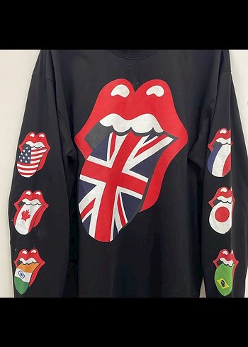 Unisex Siyah Pop Kültür Uzun Kollu Sweatshirt - Görsel 2