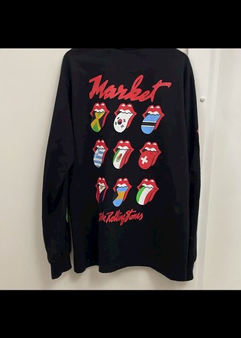 Unisex Siyah Pop Kültür Uzun Kollu Sweatshirt - Görsel 3