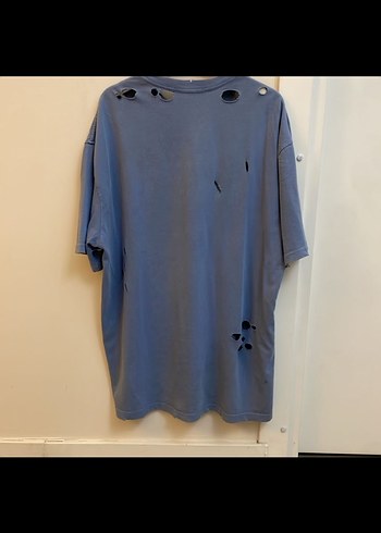 Balenciaga Mavi kısa  Kollu Tişört - Görsel 3