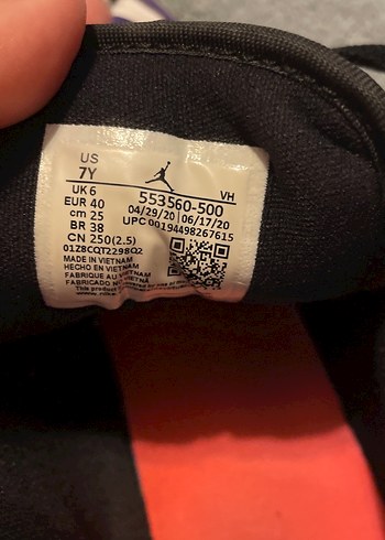 Mor Siyah Nike Jordan Unisex Orj adlır Ayakkabı - Görsel 5