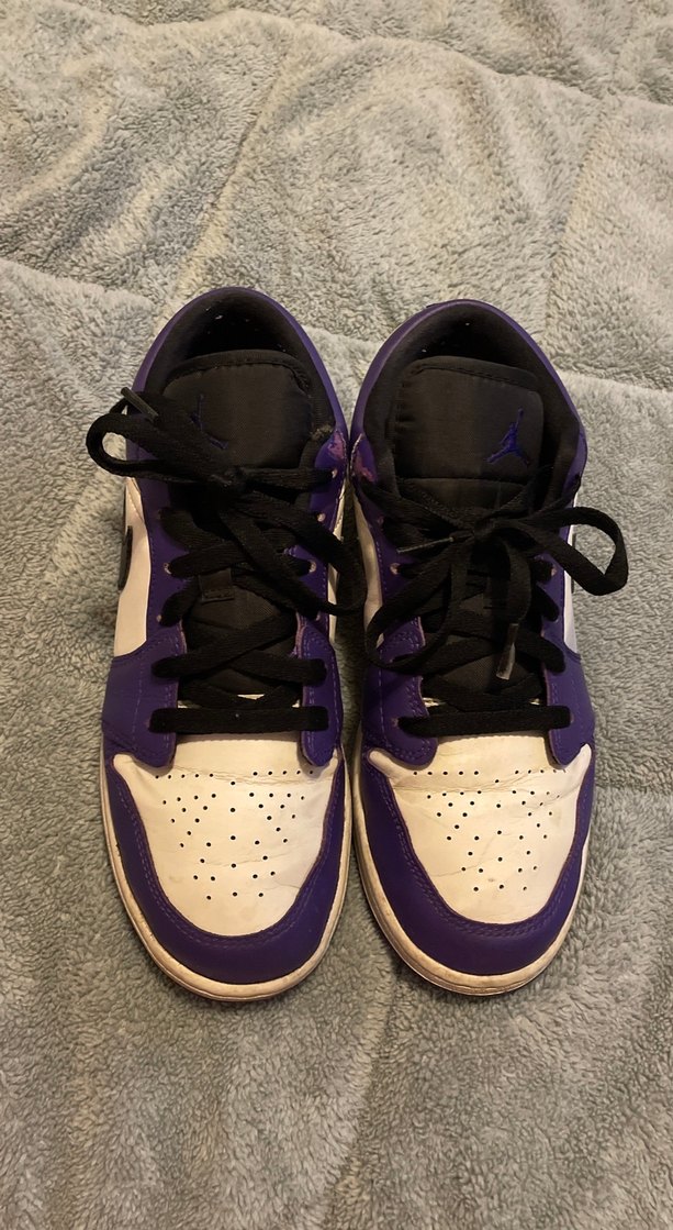 Mor Siyah Nike Jordan Unisex Orj adlır Ayakkabı - Görsel 3