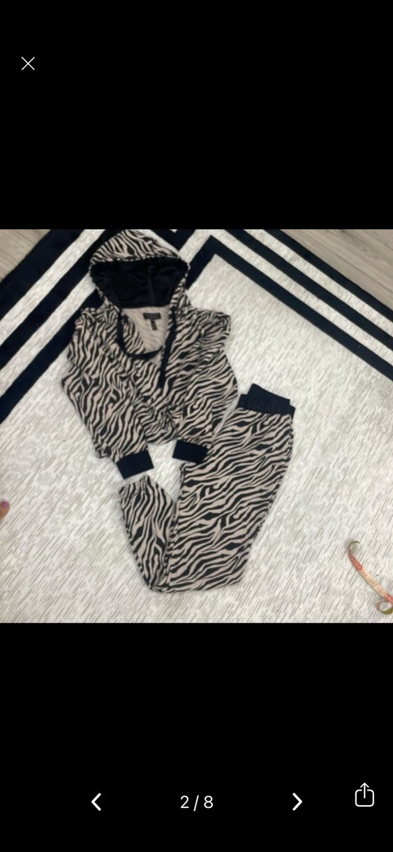 Victoria's Secret Siyah Zebra Desenli takım - Görsel 2