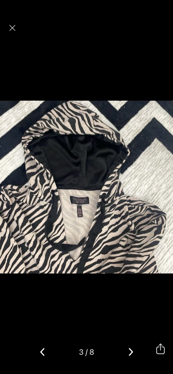 Victoria's Secret Siyah Zebra Desenli takım - Görsel 3