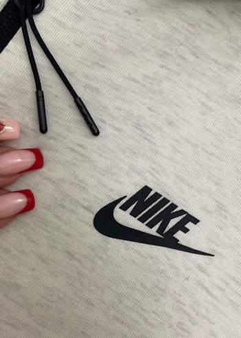 Gri Fermuarlı Nİke Sweatshirt - Görsel 4