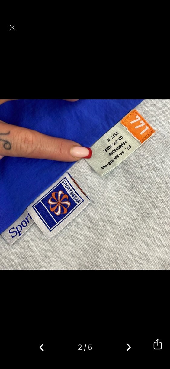 Kadın Gri ve Mavi Rahat Eşofman Altı - Görsel 2