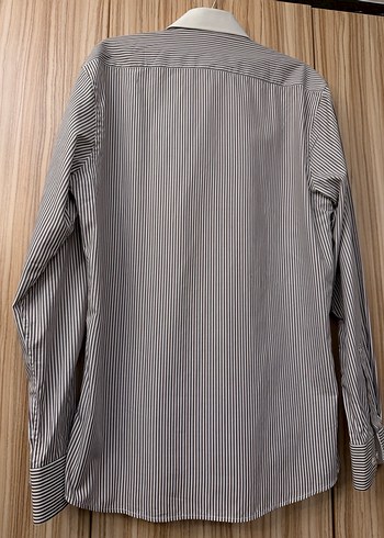 Gri Çizgili Erkek Regular Fit Gömlek - Görsel 5