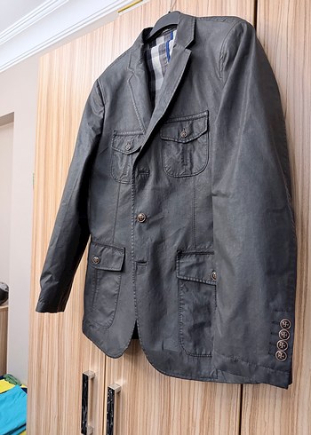 Gri Düğmeli  Erkek Ceket - Görsel 3