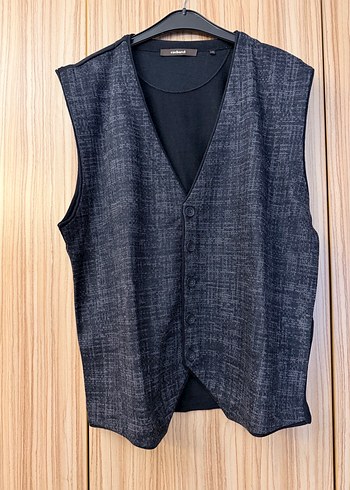 Düğmeli Gri Erkek Yelek - Görsel 2