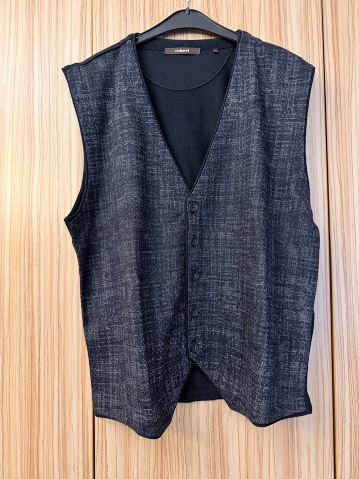 Düğmeli Gri Erkek Yelek - Görsel 2