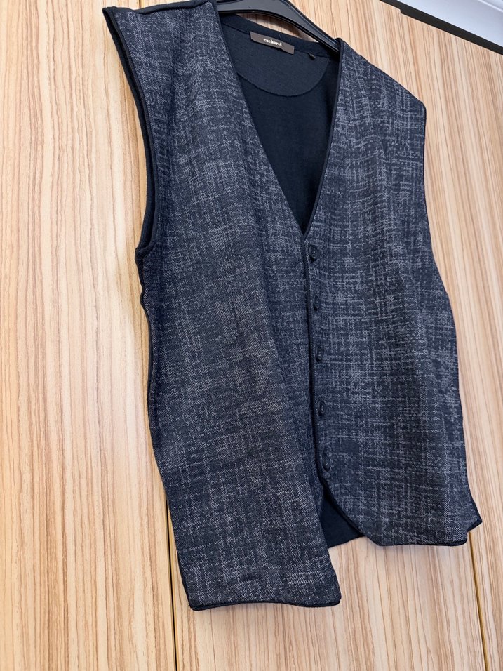 Düğmeli Gri Erkek Yelek - Görsel 4