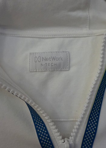 Erkek Beyaz Kapüşonlu Fermuarlı Sweatshirt - Görsel 4