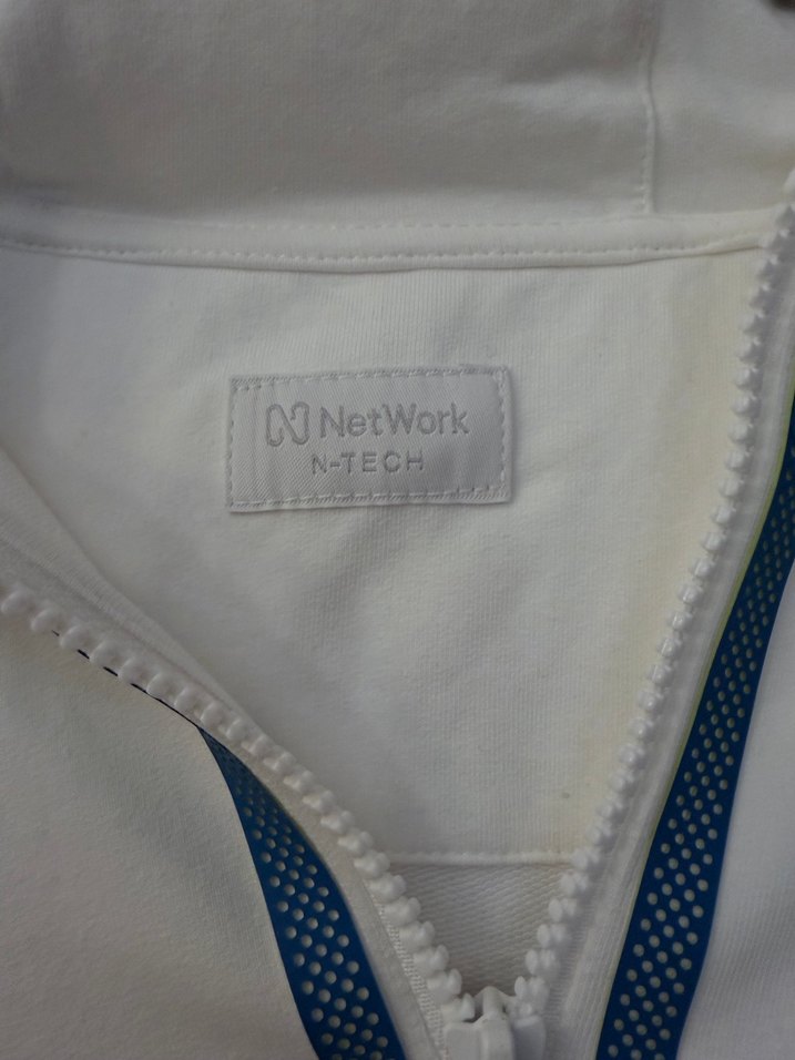 Erkek Beyaz Kapüşonlu Fermuarlı Sweatshirt - Görsel 4