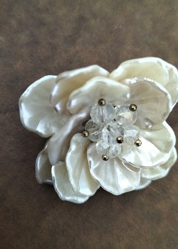 Beyaz Mini Çiçekli Boncuklu Küpe - Görsel 4