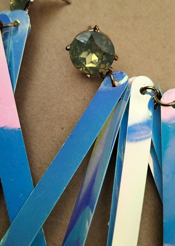 Renkli Püsküllü Uzun Kadın Küpeler - Görsel 3