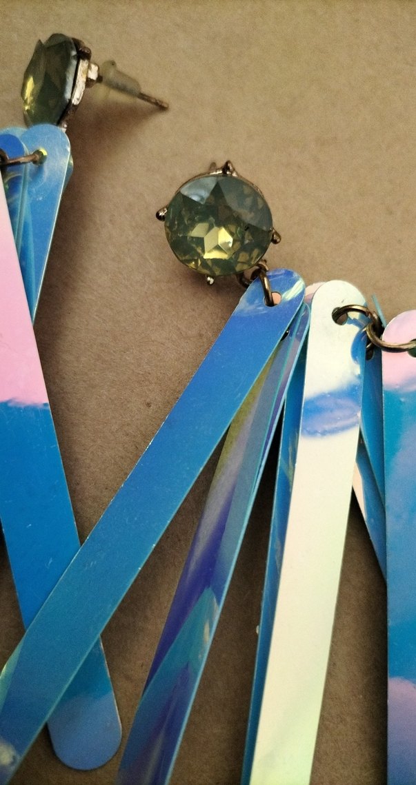 Renkli Püsküllü Uzun Kadın Küpeler - Görsel 3