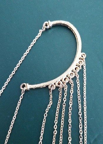 Mor Zincir Detaylı Bohem Kadın Küpesi - Görsel 4