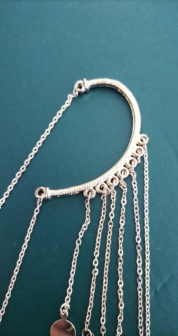 Mor Zincir Detaylı Bohem Kadın Küpesi - Görsel 4