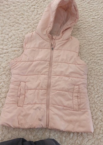 Kız Çocuk Pembe Kapüşonlu Yelek - Görsel 2
