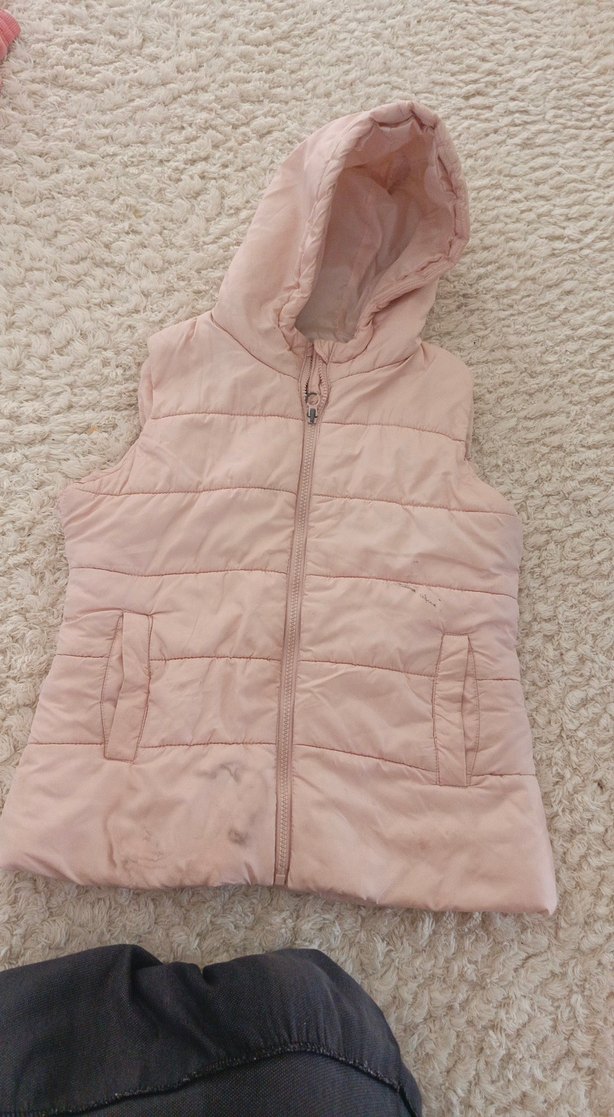 Kız Çocuk Pembe Kapüşonlu Yelek - Görsel 2