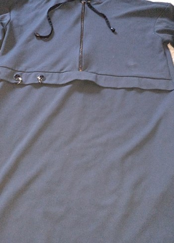 Kadın Siyah Kapüşonlu Kemerli Uzun Eşofman Takımı - Görsel 3