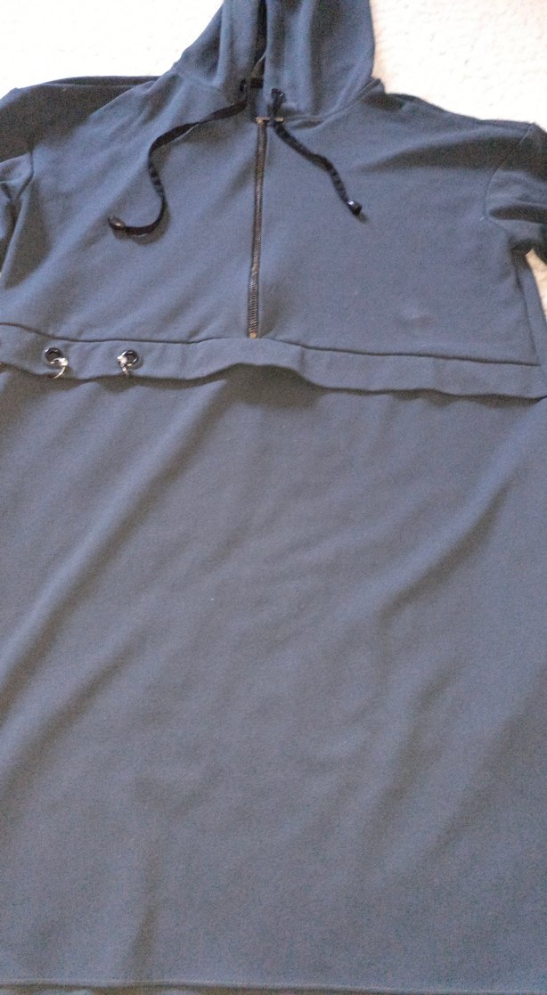 Kadın Siyah Kapüşonlu Kemerli Uzun Eşofman Takımı - Görsel 3