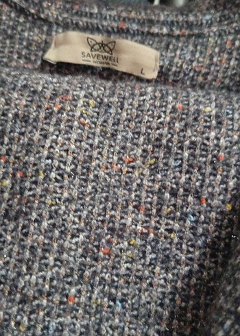 Düğmeli Gri Uzun Kadın Yün Süveter - Görsel 4