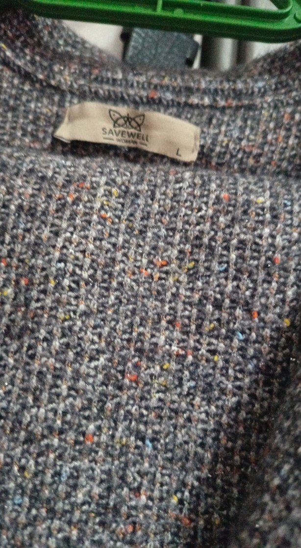 Düğmeli Gri Uzun Kadın Yün Süveter - Görsel 4