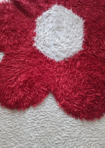 Kırmızı Çiçek Desenli Bohem Halı - Görsel 2