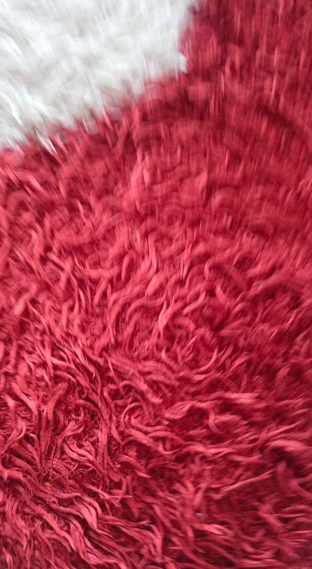 Kırmızı Çiçek Desenli Bohem Halı - Görsel 3