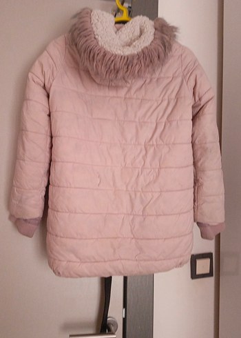 Kürklü Kapüşonlu Kız Montu - Görsel 3