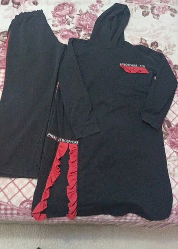 Siyah Uzun Kollu Pijama Takımı - Görsel 2