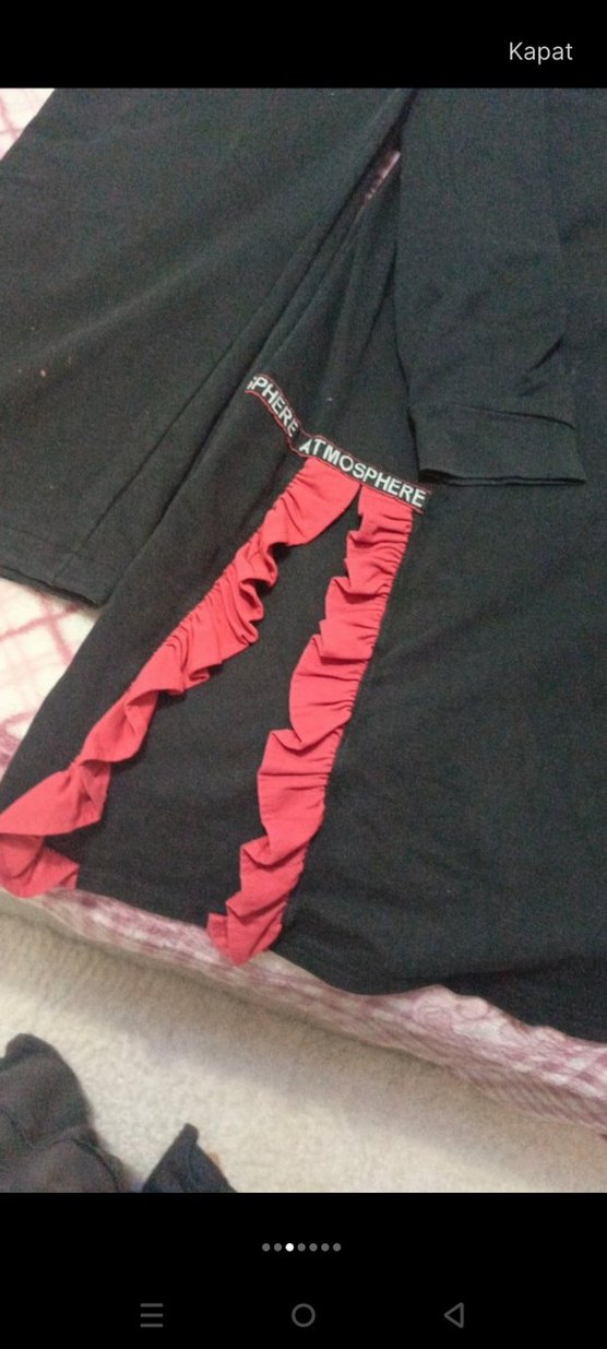 Siyah Uzun Kollu Pijama Takımı - Görsel 3