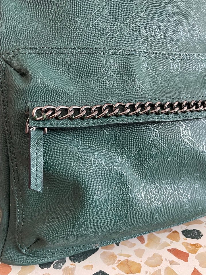 Vakko Yeşil Monogram Sırt Çantası - Görsel 5