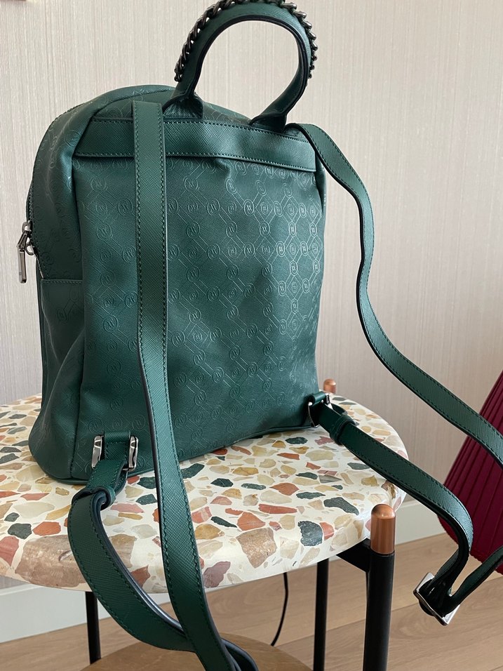 Vakko Yeşil Monogram Sırt Çantası - Görsel 4