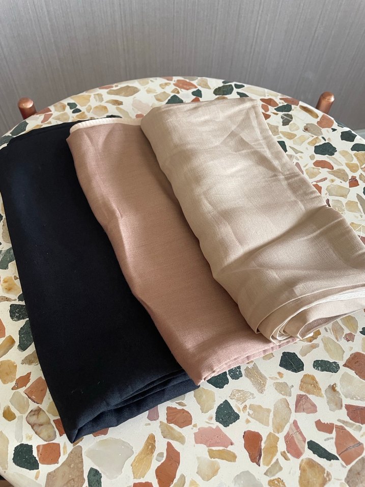 Freshscarfs Pamuk İpek Eşarp (Koyu Bej) - Görsel 2